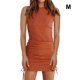 thumbnail image 2 of Qarigey Faldas casuales Vestido estético Traje de verano Artesanía Accesorios de dama Ropa de mujer al aire libre de larga duración Vestidos Naranja METRO, 2 of 6