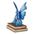 thumbnail image 6 of Ebros Amy Brown Pretty Blue Moon Scholar Book Muse Fairy Statue 6.5"H Fantasy, 6 of 7