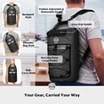 thumbnail image 3 of Mochila STOVER, bolsa impermeable y impermeable con funda para teléfono, color negro, 3 of 9