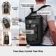 thumbnail image 3 of Mochila STOVER, bolsa impermeable y impermeable con funda para teléfono, color negro, 3 of 9