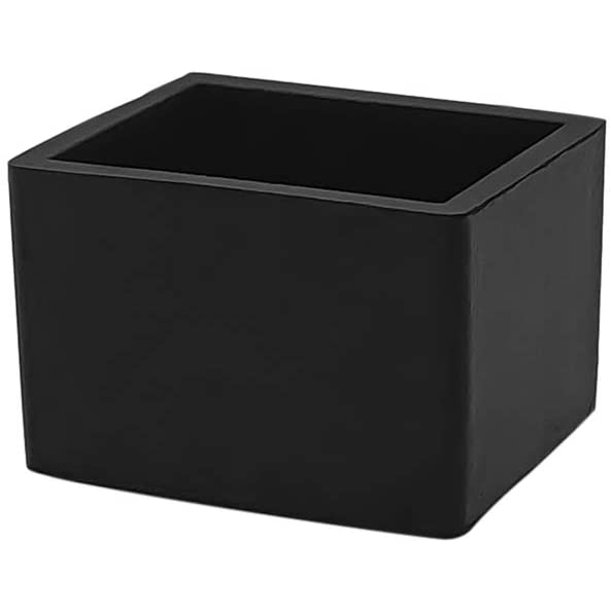 Juego de 4 tapas de goma antideslizantes cuadradas para patas de sillas, patas de mesa, 40 x 40 mm (4,0 x 4,0 cm), negro Ormromra XDJZ-111-28