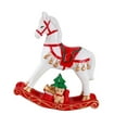 thumbnail image 4 of Collectible Animal Sculpture Miniature Figurine Rocking Horse Resin Material Christmas Desk Ornament for Office Gift, 4 of 9