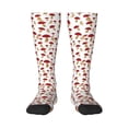 thumbnail image 2 of Picia Women Crew Soft Moisture-wicking Socks Red Mushroom Pattern Design Cotton Socks, One Size fit All, 2 of 9