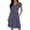 Blue, variant on yillto Women Summer Dresses Ruffle Sleeve Casual V Neck Striped Buttons Flowy Dress with Pockets