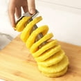 thumbnail image 5 of Cortador de piña y herramienta rebanadora - Cortador de piña de acero inoxidable para una fácil extracción y rebanado del núcleo - Cortador de piña ultrarrápido y herramienta rebanadora que ahorra ti JAMW Sencillez, 5 of 5