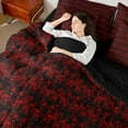 thumbnail image 4 of Feelyou Tribal Dragon Twin Bedding Sets 7pcs, Retro Western Damask Bedding Comforter Set, 4 of 8