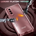 thumbnail image 2 of Compatible Samsung Galaxy Z Fold 4 5g Case with Screen Protector & Hinge Protection,Frosted Electroplating Protective Cover Case Non-Fingerprint Cases for Samsung Z Fold 4 Phone Case Rose Gold, 2 of 7