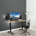 thumbnail image 4 of VIVO Black Wood 55" Wide Desktop Stand Ergonomic TV Monitor Riser Desk Organizer, 4 of 9