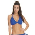thumbnail image 1 of Freya Womens Sundance Underwire Bandless Halter Bikini Top, 30C, Cobalt, 1 of 4