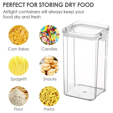 

Kitchen Household Whole Grains Airtight Cans Snacks Dried Fruit Storage Cans Snap Transparent Pasta Milk Powder Preservation Cans
