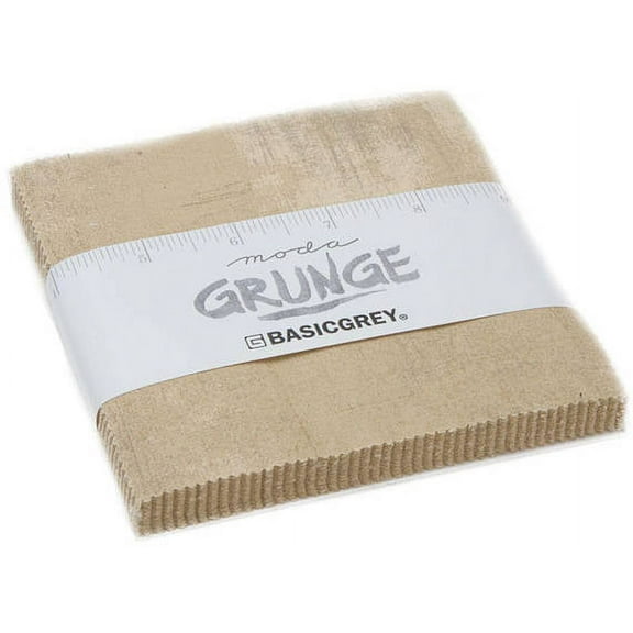Grunge Tan Moda Charm Pack by BasicGrey; 42 - 5" Precut Fabric Quilt Squares