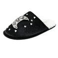 thumbnail image 4 of Jessica Simpson Women's Velour Slip-On Moon & Star Embellished Slipper, 4 of 9
