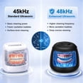 thumbnail image 4 of Getino Ultrasonic Retainer Cleaner Machine, IPX7 48KHz Denture Cleaner for Braces, Aligners, Mouth Guard, Jewelry, Toothbrush Heads, 4 of 9