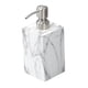 thumbnail image 1 of Dispensador de jabón líquido para manos de 500 ml, elegante dispensador de gel de baño vacío a prueba de fugas para textura de borde blanco, 1 of 9