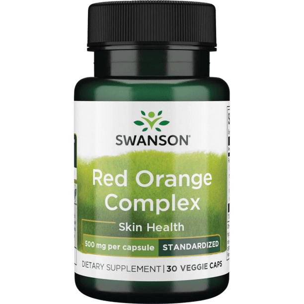 Swanson Red Orange Complex 500 mg 30 Veggie Capsules.
