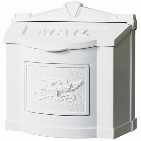 Gaines Mfg Wall Mount Solid White Mailbox
