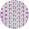 thumbnail image 2 of Addison Rugs Dream Shag Premium Machine Washable Transitional Seahorses Pink Round Rug, 8' x 8', 2 of 8