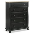 thumbnail image 3 of Furniture of America Millers Adult Farmhouse 5-Drawer Vertical Dresser, Black, 3 of 15