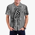 thumbnail image 2 of Salouo Optical Zebra Illusion for Men's Short Sleeve Polo Shirts,Polo Shirts for Men Performance Short Sleeve Golf Shirt Athletic Casual Collared T-Shirt-4X-Large, 2 of 8