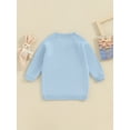 thumbnail image 5 of FEORJGP Toddler Baby Girls Boys Easter Clothes 0-2Y Infant Long Sleeve Sweater Crew Neck Knit Pullover Embroidery Letters Jumpers Loose Casual Warm Tops for Spring Fall Winter, 5 of 9
