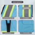 thumbnail image 4 of Chaleco de Seguridad SULWZM Azul Celeste con Cierre y Bolsillos XL, 4 of 7