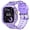 Translucent Purple, variant on BANDOVA Clear Jelly Crystal Watch Band with Bumper Case, Sport Strap Compatible with Apple Watch 42/44/45mm