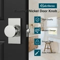 thumbnail image 2 of Scifil Door Knob, Privacy Brushed Door Knobs with Lock, Rectangle Modern Door Handles, Satin Nickel, 2 of 7