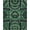 Green White Black, Pattern 4, variant on Design&I 6'x9' Washable Area Rug Markings Goal Frame Border Door Center Striped Soccer Field Motif Playful for Queen Size Bedroom, Under Bed, Sleek Flatweave Pet Friendly