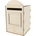 thumbnail image 1 of Wooden Wedding Mailbox Post Box, Exquisite Craftsmanship, Vintage Postal Style Design with Lock, Ideal for Weddings, Parties, Anniversaries, Graduations, and Baby Showers (JM01617), 1 of 8