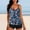 Blue, variant on CALAFEBILA Modest Juniors Swimswear Two Piece Tankini Hawaiian Summer Floral Print Bathing Suits