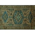 thumbnail image 1 of Ahgly Company Machine Washable Indoor Rectangle Persian Turquoise Blue Traditional Area Rugs, 4' x 6', 1 of 4