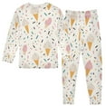 thumbnail image 2 of joogoo Cartoon Ice Cream 2 Piece Long Sleeve Tee and Pants Cotton Pajama Set 4T, 2 of 7