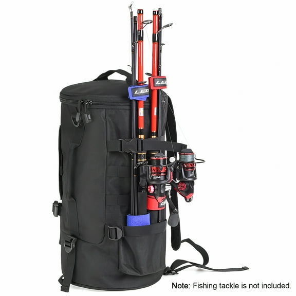 GASTROPOD Camping Backpack, Multi-Purpose Fishing Backpack Outdoor Travel Fishing Rod Reel Tackle Bag, Travel Bag, Hiking Backpack