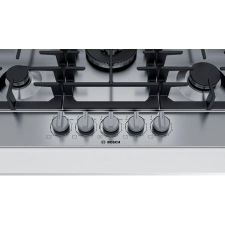 Bosch - 800 Series 30" Built-In Gas Cooktop with 5 burners - Silver