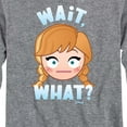 thumbnail image 3 of Disney Emoji - Wait What Anna  - Toddler And Youth Long Sleeve Graphic T-Shirt, 3 of 5