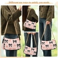 thumbnail image 5 of ALAZA Pink Black Bows Women's Chain Shoulder Bag Hobo Handbag Tote Crossbody Purse, 5 of 7