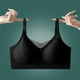 thumbnail image 2 of SROBPTY Plus Size Bras for Women, Womens Everyday Bras, Women Plus Size Comfortable Wireless Solid Color Adjustable Gathering Daily Bra Black,XXL, 2 of 4