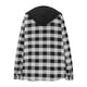 thumbnail image 4 of HongQid Womens Flannel Shirts Plaid Button Down Shirt Casual Hoodie Long Sleeve Outwear Warm Fall Hooded Blouses, 4 of 5