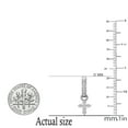 thumbnail image 4 of Dazzlingrock Collection Round White Diamond Cross Hoop Dangle Earrings for Women (0.15 ctw, Color I-J, Clarity I1-I2) in 18K White Gold, 4 of 5