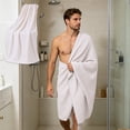 thumbnail image 4 of Bath Towel, Microfiber Bath Towel, Quick Dry Absorbent Shower Towel, Soft Lightweight Towel for Bathroom Travel Swimming, Large Plush Bath Sheet, White, AKLJWH, 4 of 6