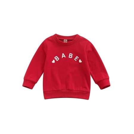 

Fanvereka Valentine s Day Little Girls Boys Hoodie Long Sleeve Round Collar Tops