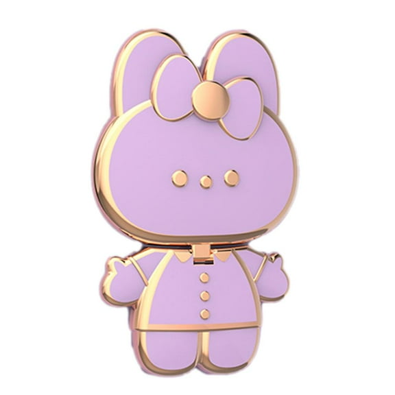 3D Folding Mirror Rabbit Stand Mobile Phone Holder Support G Pull Bracket N2U8