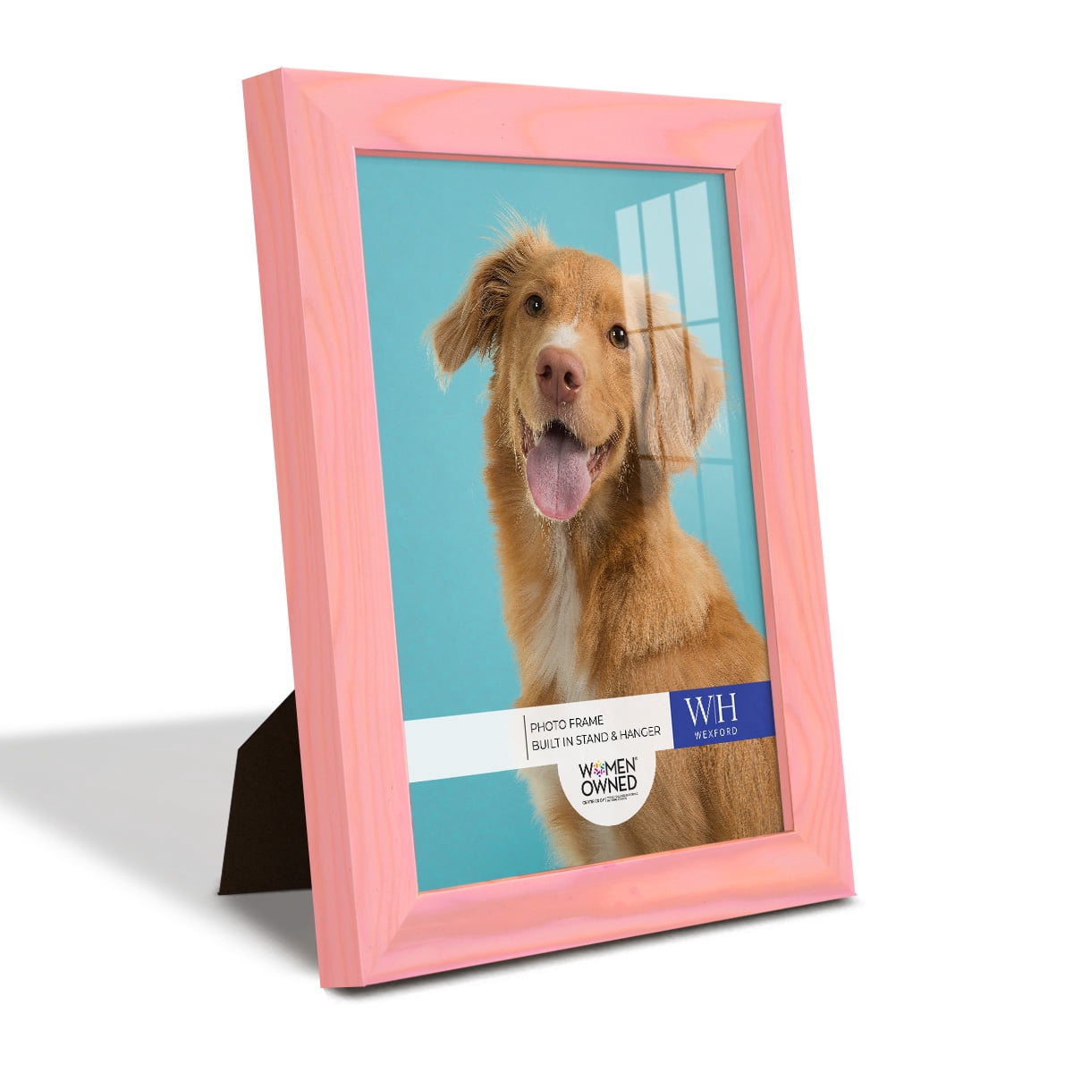 Woodgrain 6 in. x 8 in. Sunset Pink Picture Frame Set (Set of 4)