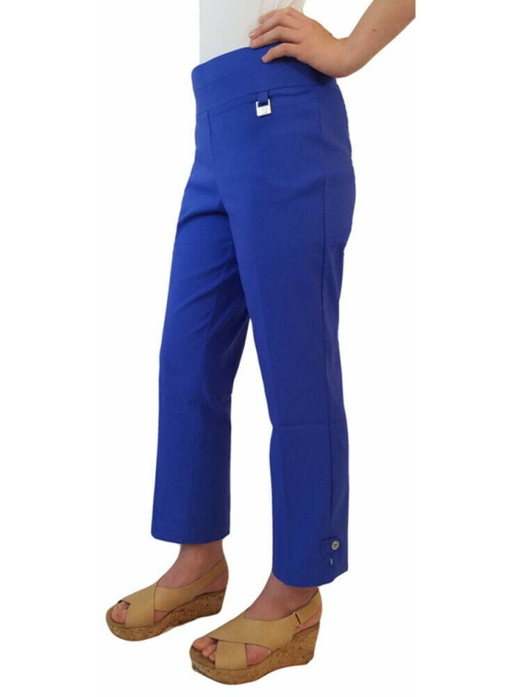 Rafaella Stretch Capri Comfort Dressy Pants, sizes 6-18, black, blue, or  checker