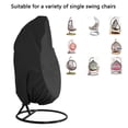 thumbnail image 2 of Funda para silla columpio con cremallera impermeable de 115 x 190 cm, color negro Adepaton FLD-3142, 2 of 7