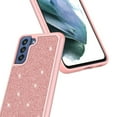 thumbnail image 4 of Value Pack + for Samsung Galaxy S21 FE Hard Case Hybrid Cell Phone Case Glitter Shock proof Edge Slim Bumper Scratch Cover with Temper Glass, 4 of 4