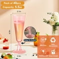thumbnail image 6 of Champagne Flutes Plastic Champagne Glasses Disposable 100 Pack 5.5 Oz Gold Glasses Acrylic Wedding Toasting Cocktail Cups for 2025 Graduation Decorations Birthday Party Supplies, 6 of 13