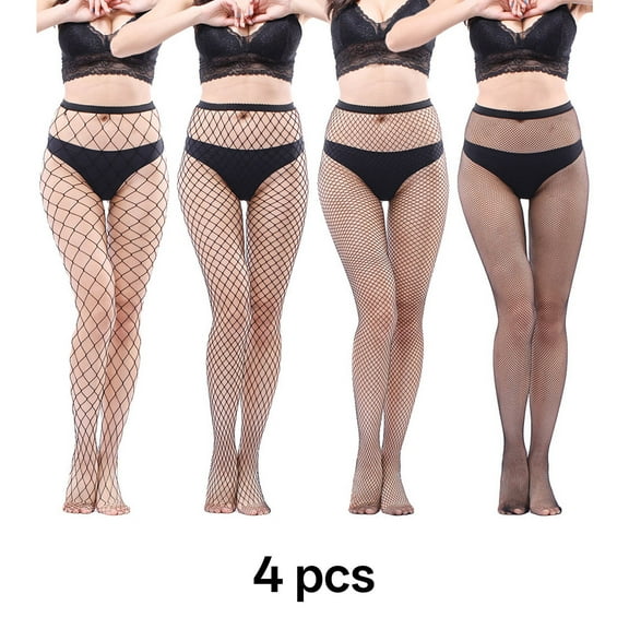 TELOLY Fishnet Stockings for Women,Made of Pure Cotton Tights for Women,Odor-Free Fishnet Tights,Black