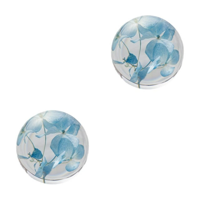 Maytalsory Exquisite Flower Crystal Ball Unlocking Inner Creativity Unique Hydrangea blue 8cm 2Set