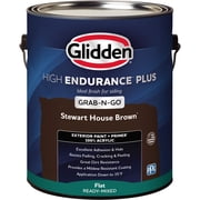 Glidden HEP Grab-N-Go Stewart House Brown Flat Exterior Paint with Primer, 1 Gallon